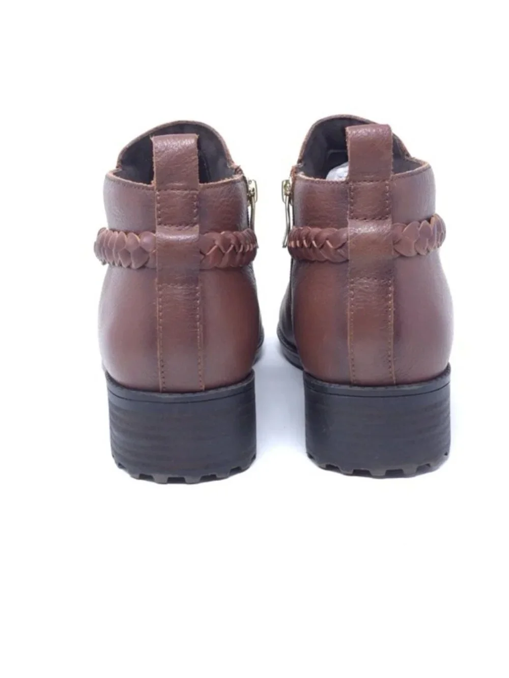 Easy Spirit Roslyn 210 Ankle Boots Brown Memory Foam Side Zip Size 11M